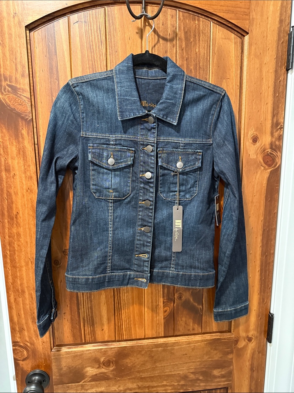 Kut from the Kloth Dark Blue Denim Trucker Jacket